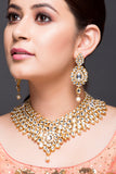 Kundan Necklace With Pearl Drop