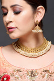 Fresh Water Pearls Choker Necklace With Earrings