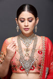 Bridal Double necklace set with earrings