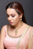 Kundan Necklace With Red And Green Stones