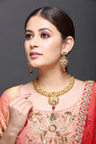 Ethnic Necklace With Red And Green stones
