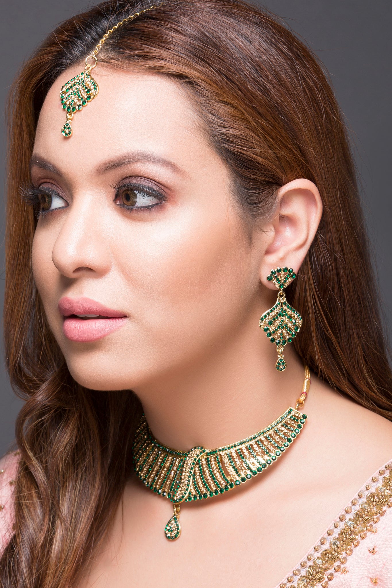 Green Kundan Necklace Set For Ladies Shop Online – Gehna Shop