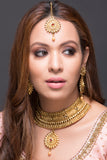 Gold big choker necklace