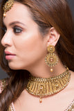 Gold thick choker necklace