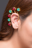 Green And Red Earcuff
