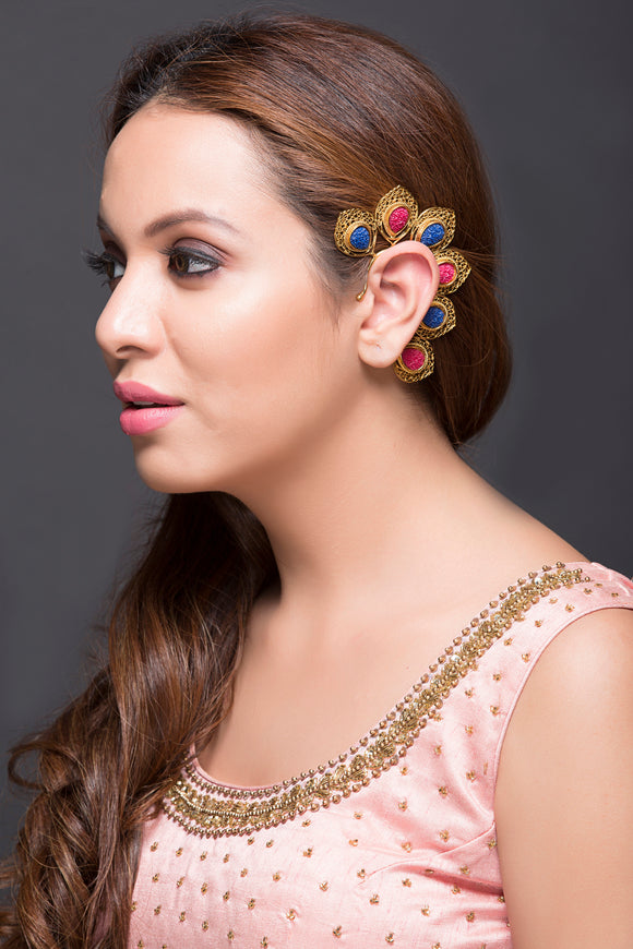 Blue & Pink Earcuff