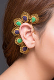 Green Purple Earcuff