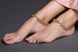 Gold & White Stones Anklet