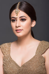 Kundan MaangTikka With Pearl Drop