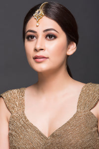 Kundan MaangTikka With Pearl Drop