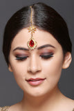 Fancy MaangTikka With Red Stone