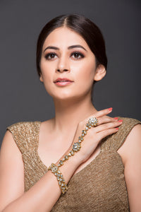 Floral Kundan Haath Phool