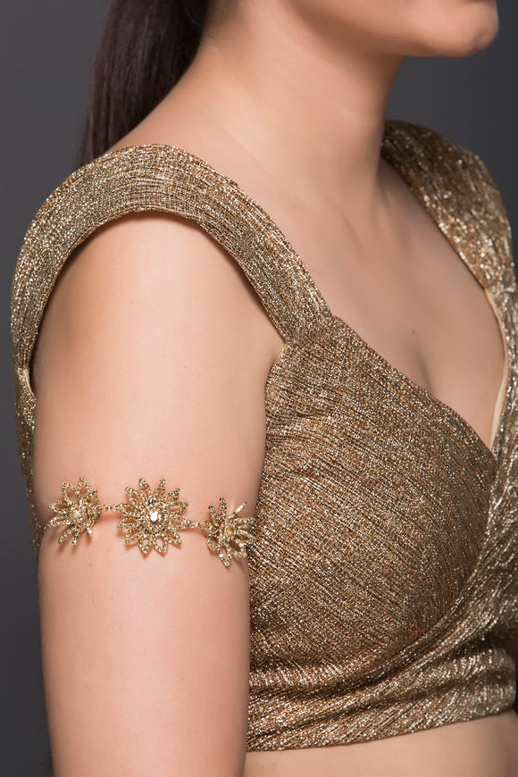 Floral Baaju Band Gold