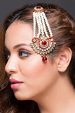 Pearl & Kundan Paasa With Red Stones