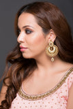 AD Earring With Antique Finish