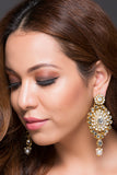 Kundan Earring With Pearl Drop