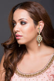 Kundan Earring With Over-The-Ear Kundan Chain