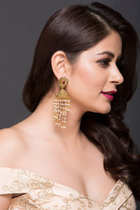Fashion Jhumki With Spiral Fall Pear Drops For Women