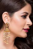 Fashion Jhumki With Spiral Fall Pear Drops For Women