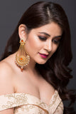 Chaand-Bali with Pearls & American Diamond