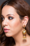 Dholki Earring With Jhumki Drop