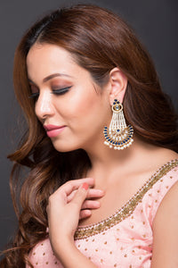 Ethnic Fashion Earring With Pearls & Kundan For Women