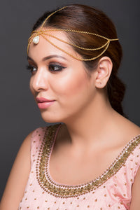 Fancy Hair Accessory With Pearl Drop