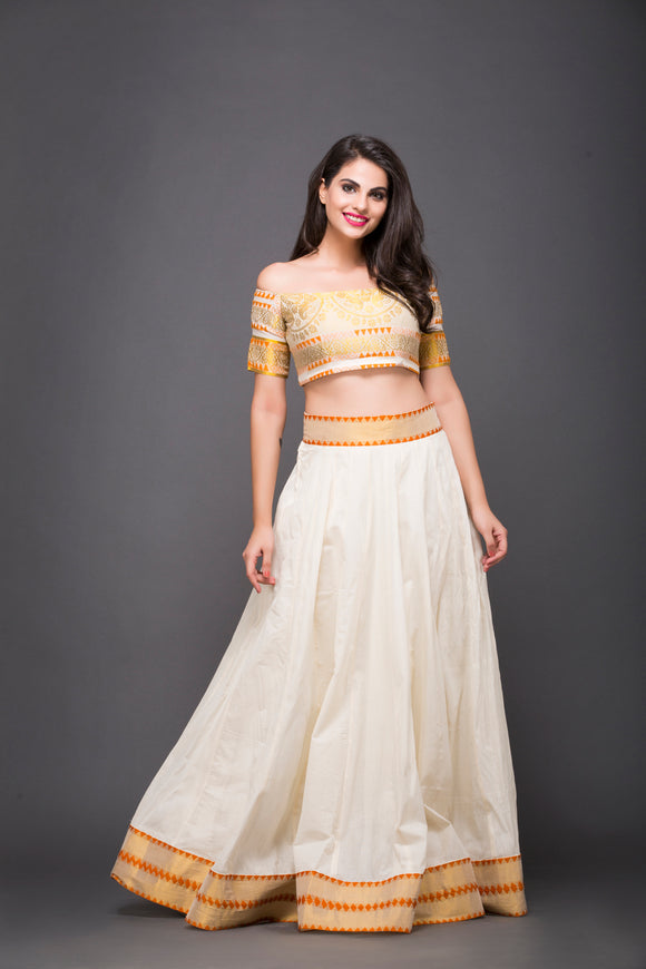 Silk Crop Top & Skirt