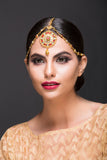Matha Patti With Red and White Stones