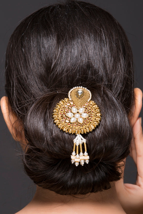 krelin Southern Aambada Juda/Pin Hair Brooch for Women Hair Jewelry Indian Hair  pin Hair Decoration, Hair Brooch with Hook Wedding Bridal Hair Accessories  for Girls and Women Aambada0006 Bun Clip Price in