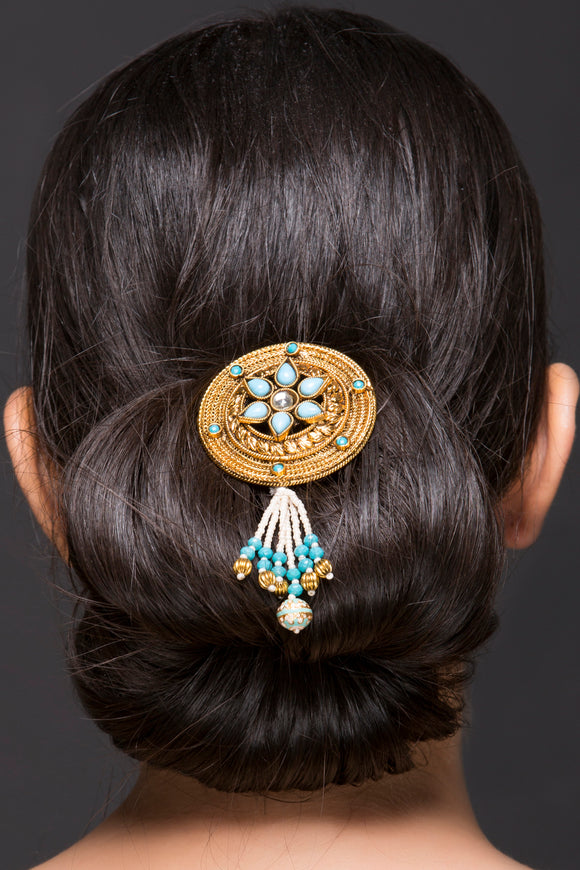 Juda Pin With Blue and White Stones