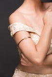 AD Baaju Band With Black Beads
