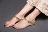 Gold Kundan Anklet
