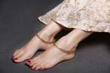 Gold Anklet with Drops