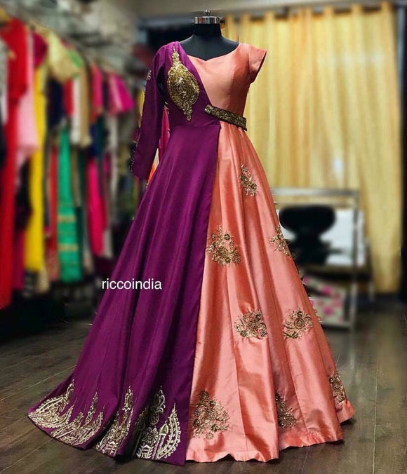 Long gown with Jacket  Indo western dress  JCS Fashions Indo Western Long  Gown with Jacket JCS Fashions