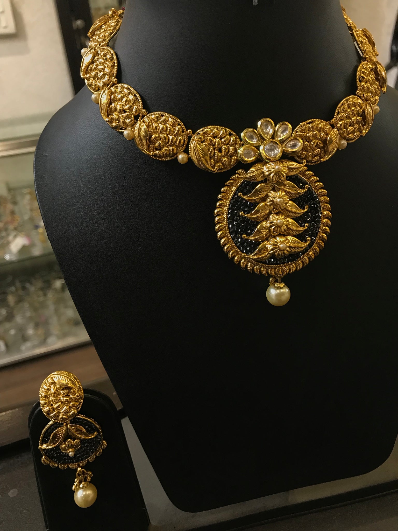 Buy quality 999 Gold Plated New Design Necklace Set in Ahmedabad