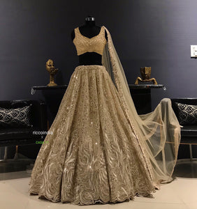 Champagne gold lehenga