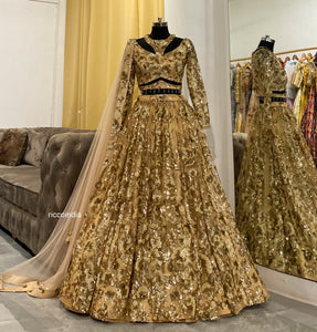 Gold modern Lehenga