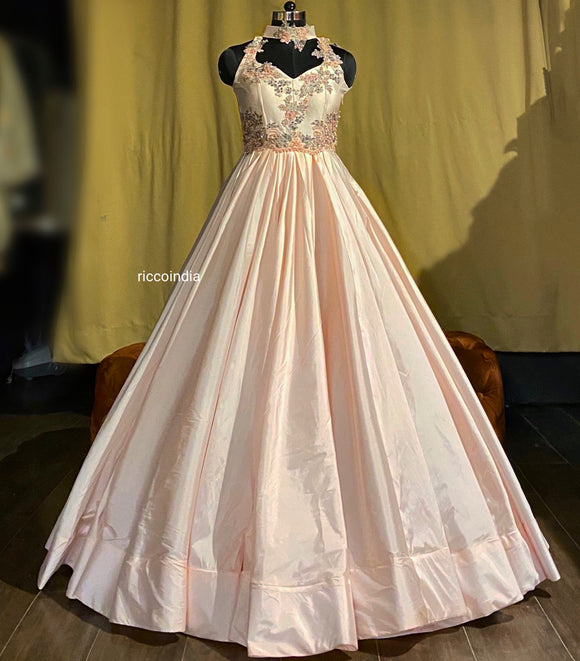 Baby pink ball gown