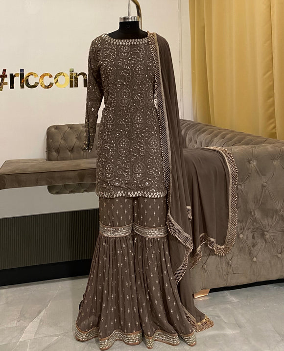 Light brown sharara set Light brown sharara set
