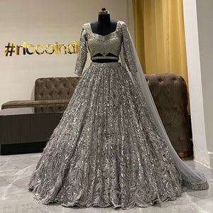 Silver modern Lehenga