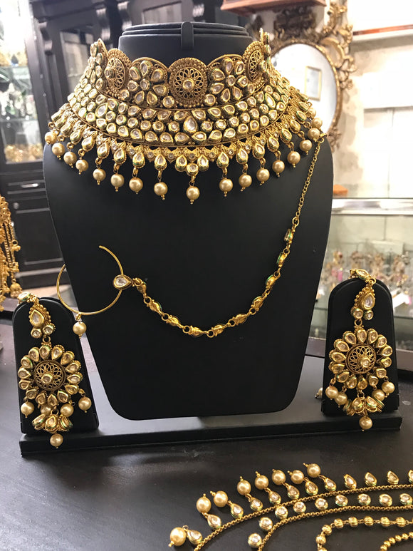 Kundan bridal necklace set