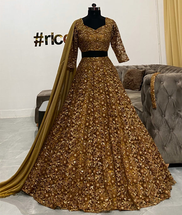 Copper lehenga