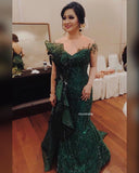 Structured Emerald green cocktail gown