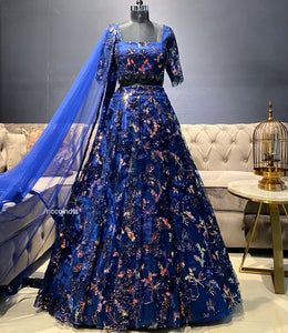 Midnight blue lehenga